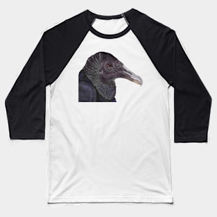 Black Vulture Illustration Baseball T-Shirt